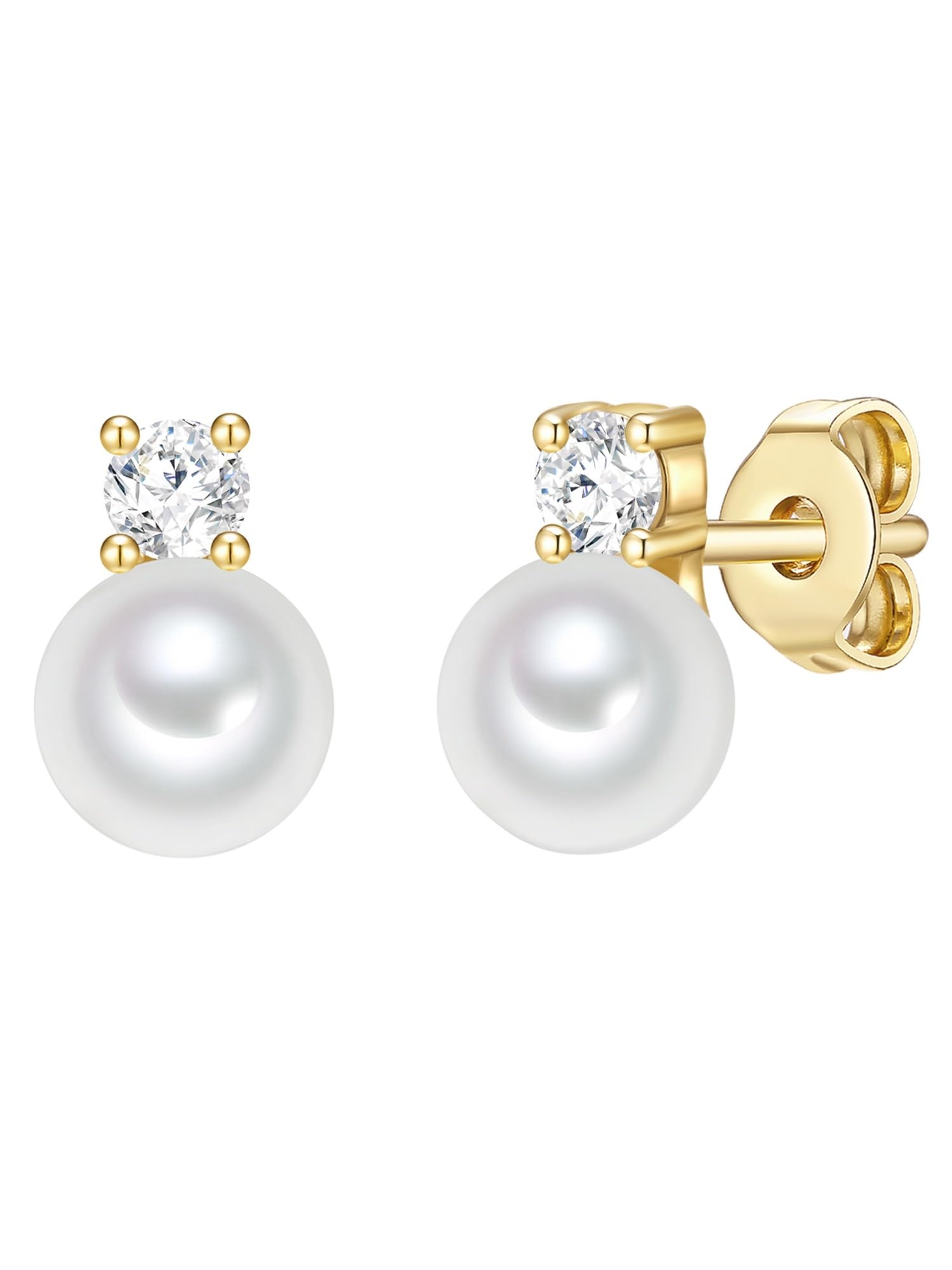 Trilani Orecchini a perno Donna Argento Sterling Zirconi
