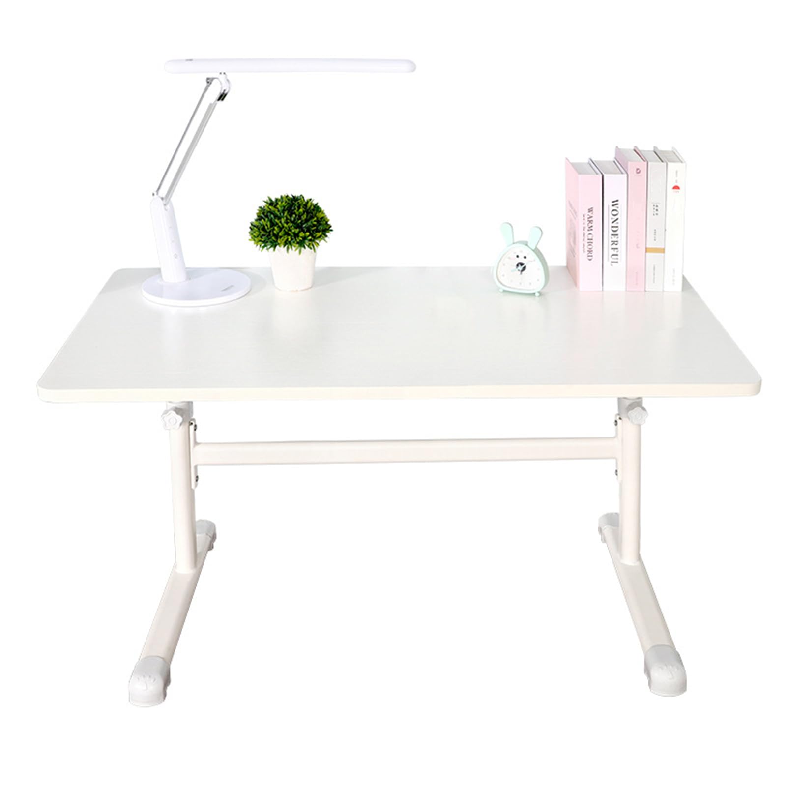 MYUYEE Standing Desk Adjustable Height Manual Crank, Sit Stand Up Desk Workstation, Computer Workstations Adjustable With Reinforced Crossbar, Office Table (80X60Cm)