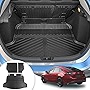Maxzina Fit 2022 2023 Honda Civic Hatchback Trunk Mat Cargo Liner Cargo Mat All Weather TPE Back Seat Cover Protector Civic Hatchback Accessories (Backrest Mats+Trunk Mat)