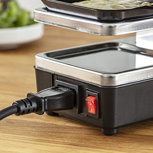 Tefal Plug & Share Raclette 2 Personen, 400 Watt, 2 Pfännchen + Grillplatte, Ein-/Ausschalter, Antihaftbeschichtung, Raclette erweiterbar… – Ansicht 5