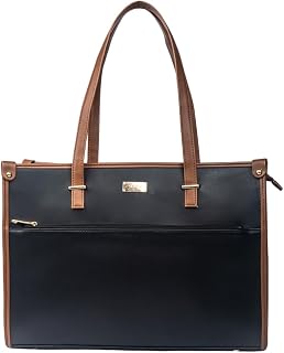 Strokes by Namrata Mehta Box Tote Bag for Women | Fits 16" Laptop | Large Tote Bag For Office Use and Work | Vegan Leather Price In India