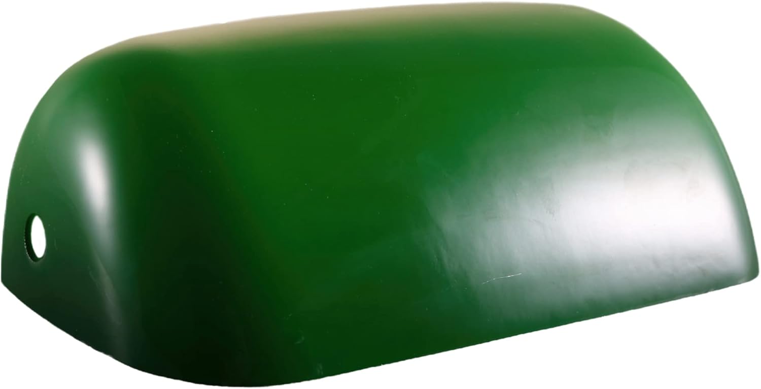 Bankers Glass Lamp Shade，Lamp Shade Cover Replacement，Bankers Desk Lamp Shade Replacement（WHITE Color）