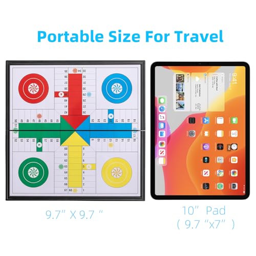 Vikutu VK-LUDO1-2509 Travel Board Games Small Magnetic Ludo Board Game 9.7 Inches Portable Folding Board thumb #1