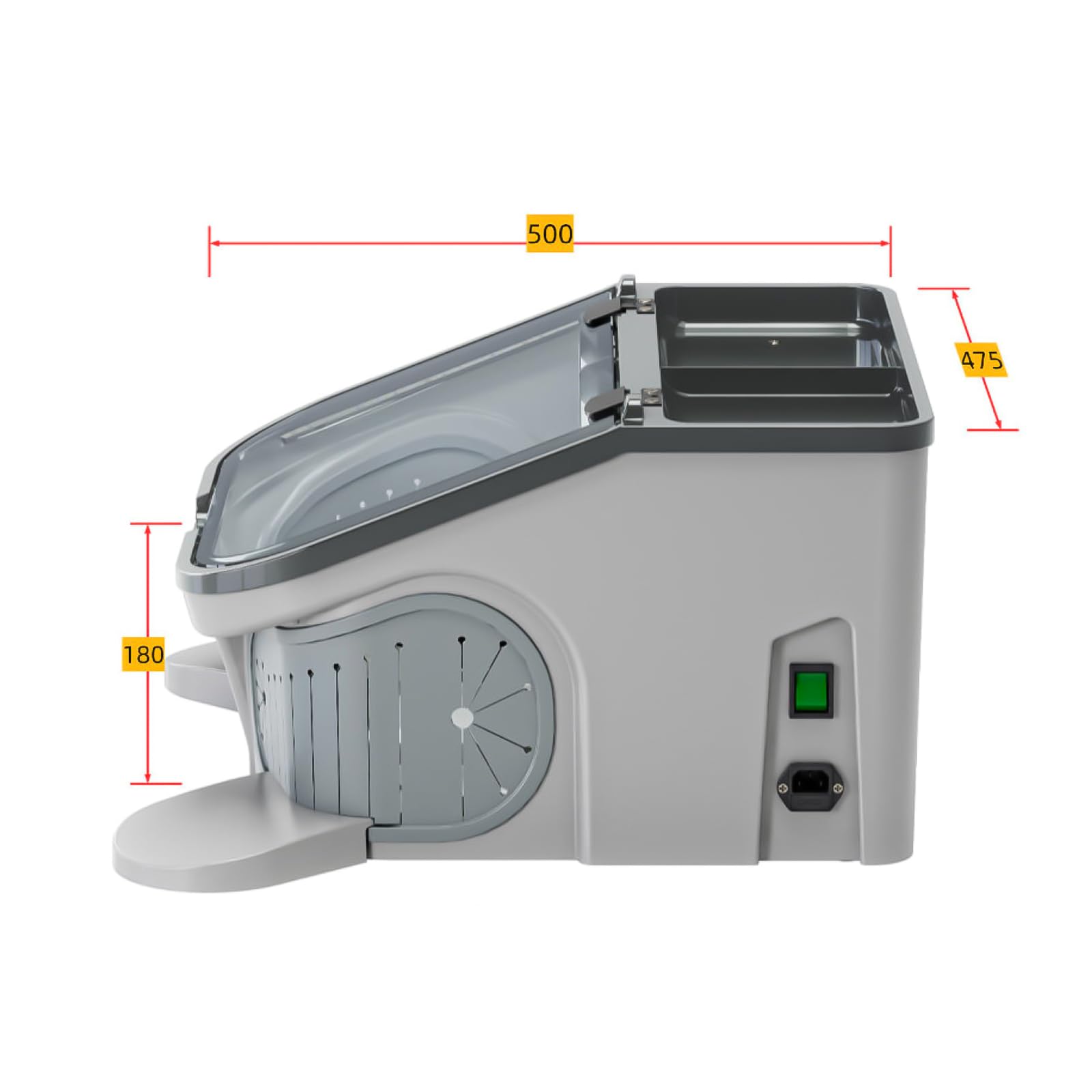 JT-69 - Caja de polvo LED para laboratorio con chorro de arena, filtro colector de polvo integrado