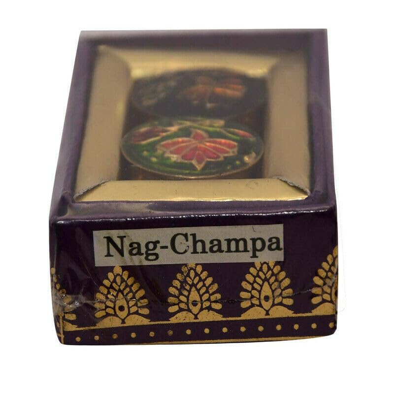 Profumo Solido Naturale Chakra Nag-Champa per Donne e Uomini, Fatto a Mano con Oli Essenziali, Vegano e a Lunga Durata 4 g