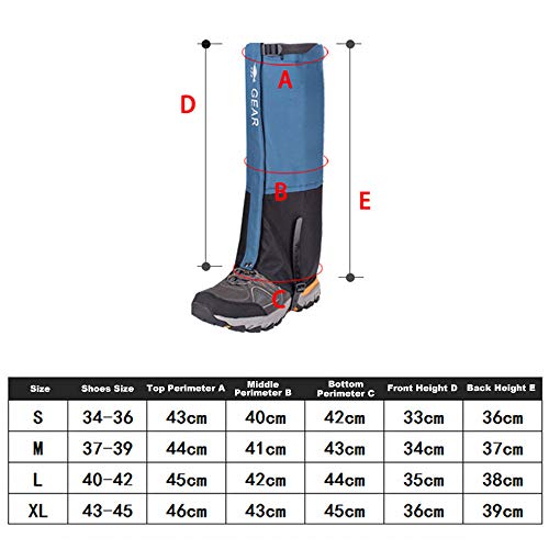 Festnight Par Capa de Sapato À Prova D 'Água Caminhadas Escalada Snow Ski Legging Polainas Mulheres