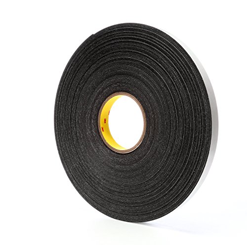 Image of 3M 23507-case Double Coated Polyethylene Foam Tape 4466, 1-1 /2 inch x 36 yd., Rubber, Black (Pack of 6)