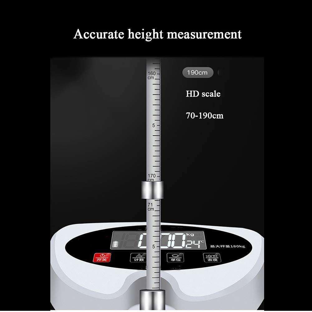Balanza Mecánica De Columna, Balanza De Alta Precisión con Varilla De Medición De Altura (70-190 Cm), Esfera De Gran Tamaño, Balanza Analógica De Precisión, Rango De Pesaje De 180 Kg