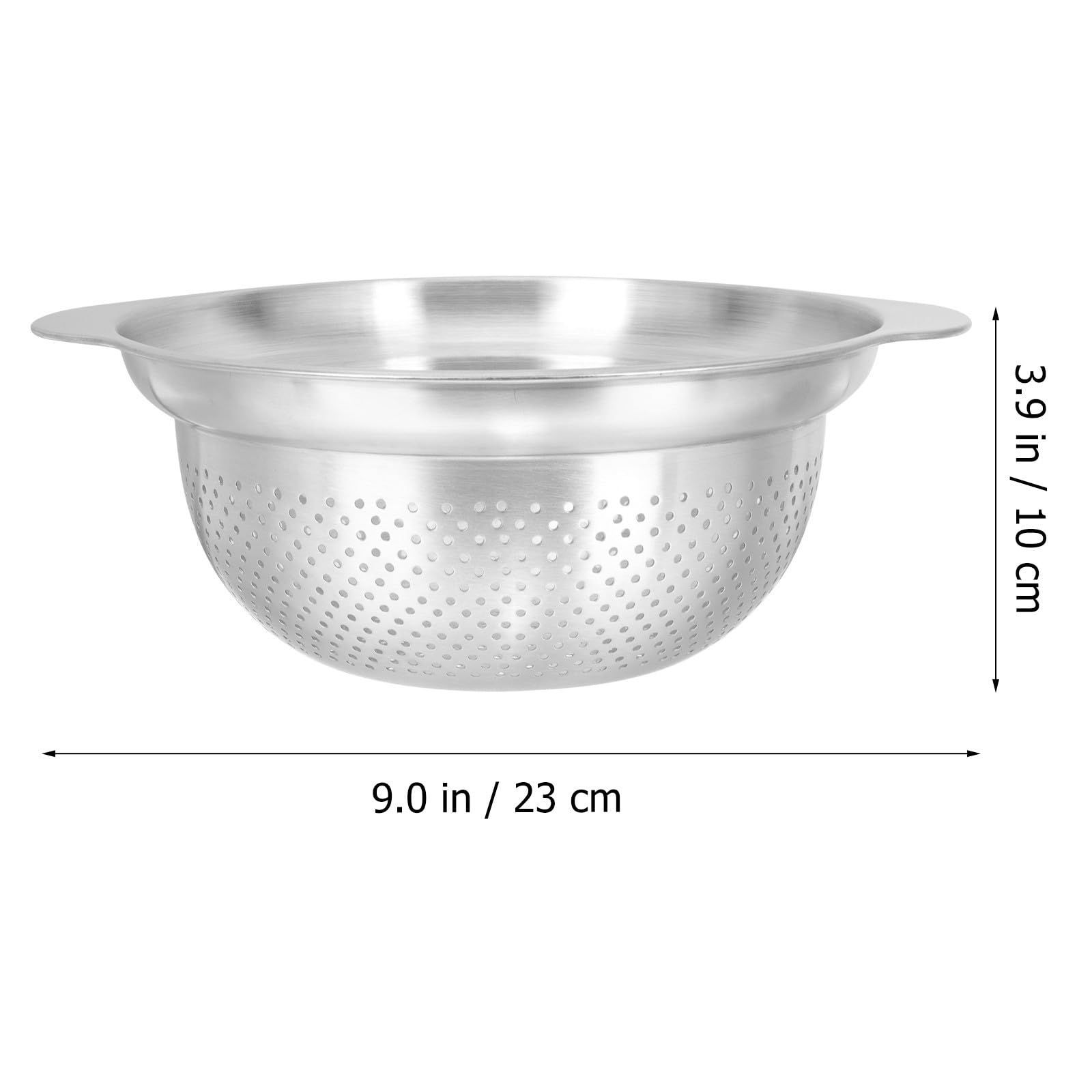 Colador de Cocina de Acero Inoxidable Plata, Cuenco Multiuso | Escurridor para Lavar y Drenar Agua, Cesta para Fideos y Arroz, Uso en Cocina y Frutas