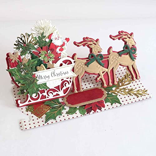 Matrice de découpe Noël en métal robuste avec motif floral ciselé