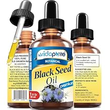 BLACK SEED OIL 100% Natural Pure VIRGIN UNREFINED Undiluted Cold Pressed Carrier Oil for Face, Skin, Hair, Lip Care 1 Fl Oz