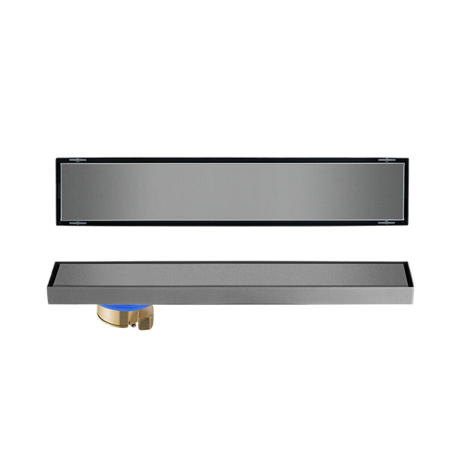 YIHANWUU Reversible 2-in-1 Cover Tile Insert Floor Drain,Rectangular Linear Shower Drain,Shower Floor Drain Stainless Steel/Side Draine/8 * 80Cm