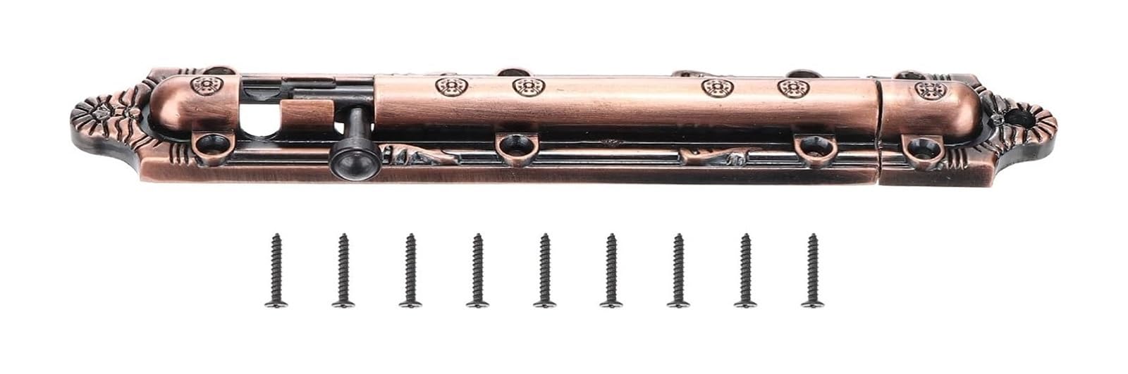 Rotate Bolt Latch Lock, Door Lock Bolt, Latch Zinc Alloy Slide Gate for Doors Windows Multicolor(Red Bronze Color)