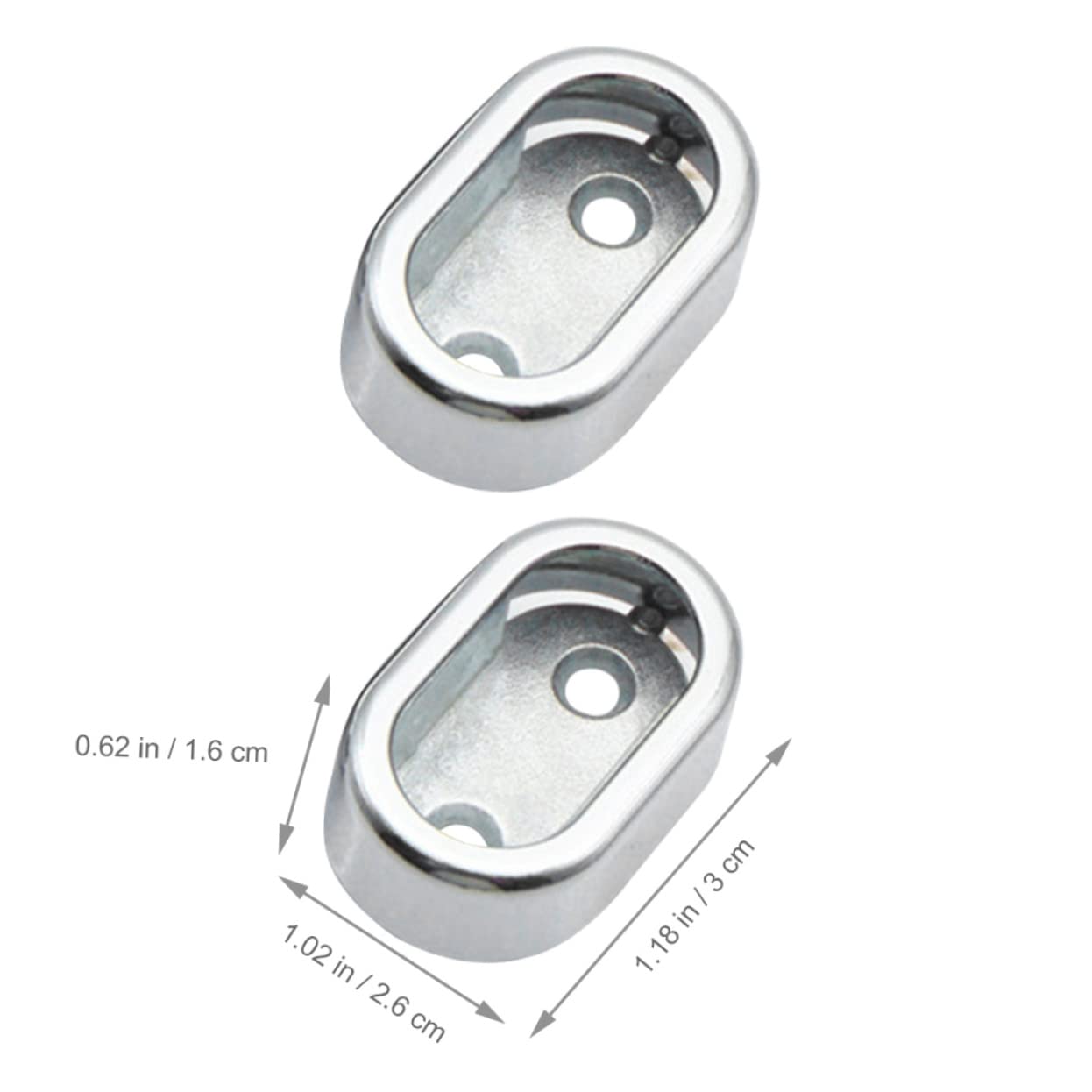 Ciieeo 10pcs Wardrobe Clothes Rail Holder Heavy Duty Rail Base Bracket for Closet Laundry Wardrobe Storage Resistant Design