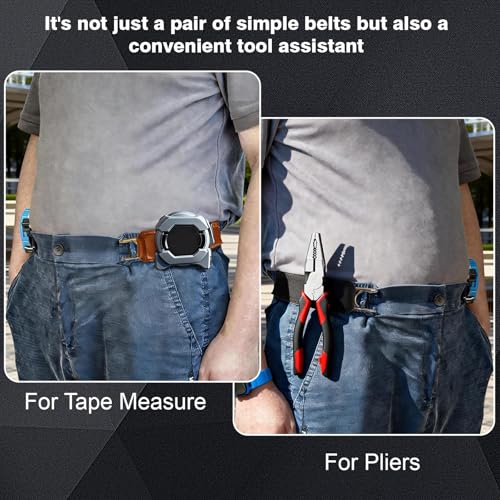 Image of 4Pcs Elastic Belt for Men, Belt for Men Jeans, Tactical elastic Belts, Elastic Belt with Hook, for Outdoor Activities and Daily Wear, Black and Brown