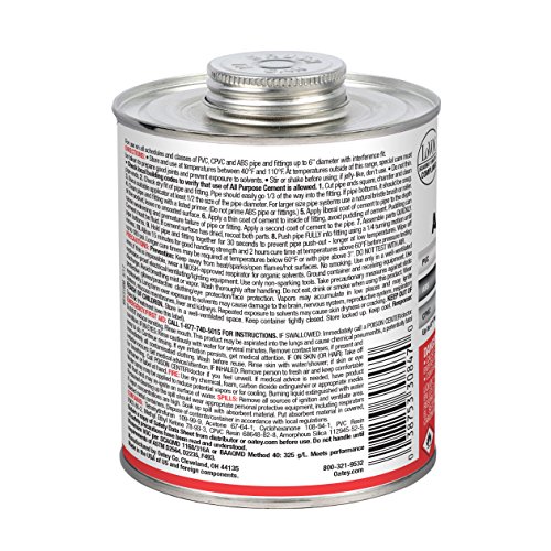 Cemento multiusos Oatey, 32 oz, transparente, caja x12 miniatura 6