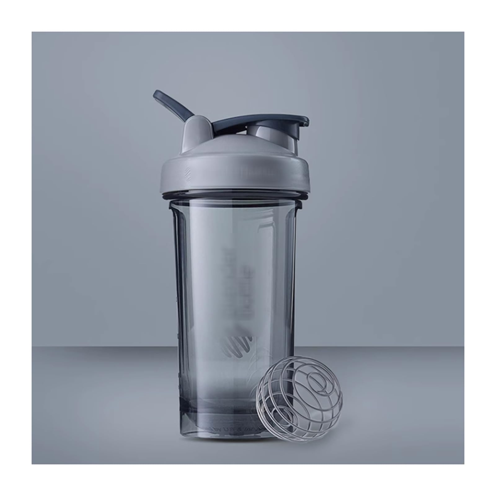 MRKU Botella de Agua de plástico para Deportes al Aire Libre con asa y Vaso Deportivo Reutilizable a Prueba de Fugas para Gimnasio, Camping, Jarra de Agua