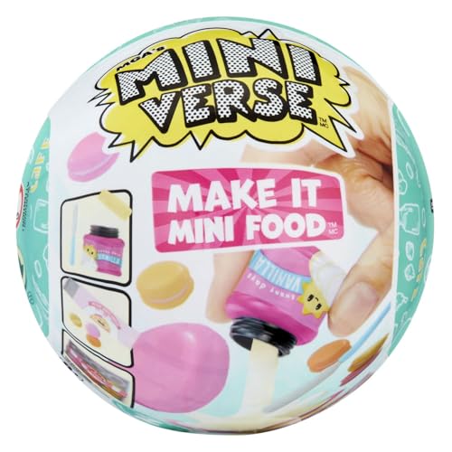 MGA'S MINIVERSE Make It Mini Food Cafe Serie 2, Mini Coleccionables, Empaque Ciego Misterioso, Bricolaje, Juego de Resina, Réplica de Comida, Coleccionistas, 8+ (sin luz UV)