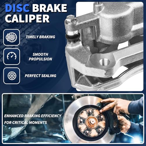 Image of Maxfavor 18B5022 185022 18B5023 185023 Brake Caliper Set Compatible with 2005-2012 Ford F-250 Super Duty Disc Brake Calipers Assembly Front Left Front Right