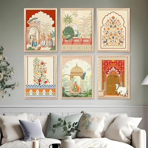 Image of Pichwai paintinng framed wall Painting for Living Room Bedroom Office Room Decor - Frame for Home Decor and Wall Decor (Design 1, 10x13 inch, Standard Packaging)