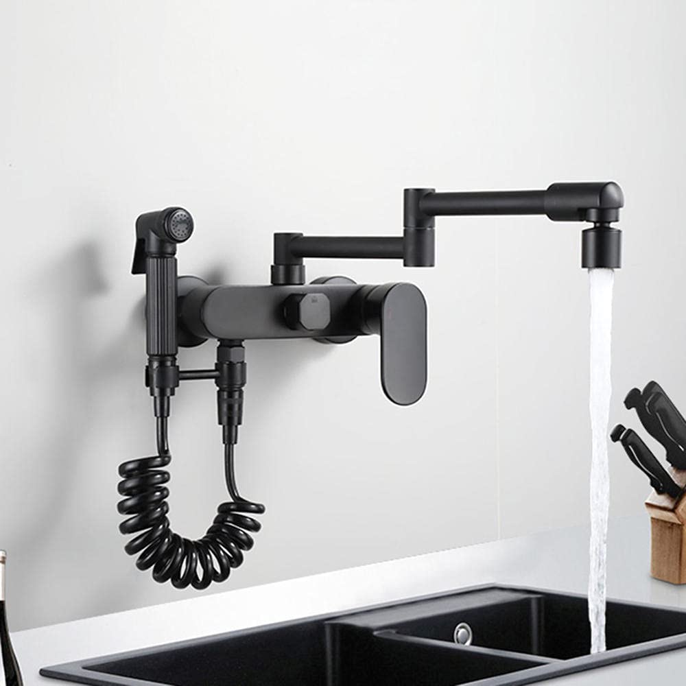 Grifo de cocina plegable de pared para evitar salpicaduras e incomodidad 8