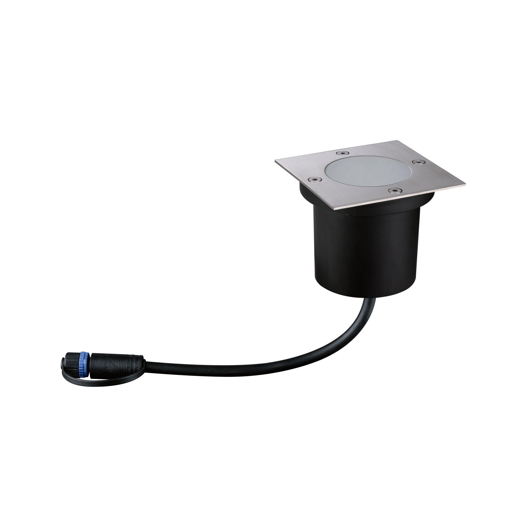 Paulmann 94227 Plug & Shine luminaire d'extérieur LED Encastré sol carré incl. 1x3,6 watts IP65 gradable extérieur Acier inoxydable luminaire de jardin Métal, plastique éclairage de jardin 3000 K