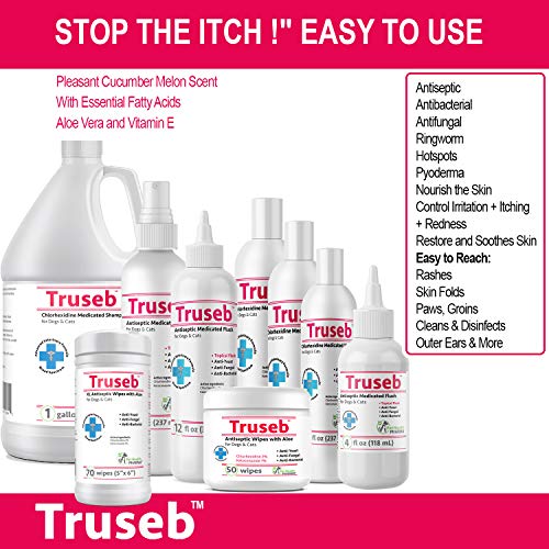 Pet Health Pharma Medicated Flush for Dogs & Cats Chlorhexidine Gluconate 0.2% and Ketoconazole 0.2%-Aloe Vera, Clear The Ear, Head Shaking (Made U.S.A) (12 Oz) - Thumbnail 6