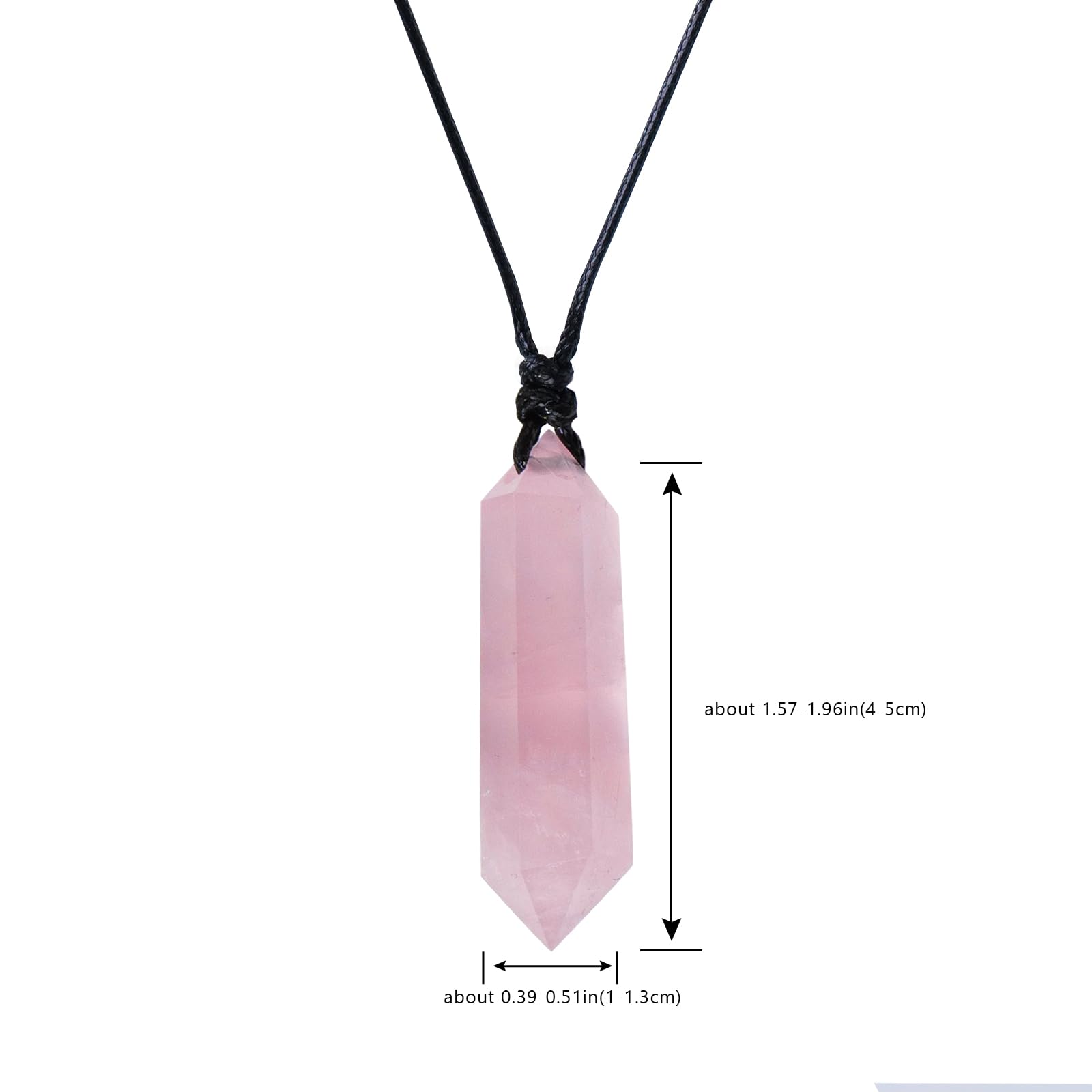 RJINGSHI Bullet Necklace Natural Rose Quartz Crystal Necklace Handmade Woven Healing Crystal Men and Women Necklace Gift - Image 2