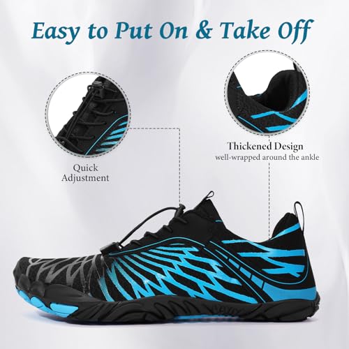 Image of Hike Barefoot Shoes, Pro Barefoot Shoes Women Men Footwear, Athletic Hiking Minimalist Water Shoe Breathable Quick Dry Zero Drop Trail Running Shoe with Non-Slip Sole & Wide Toe Box