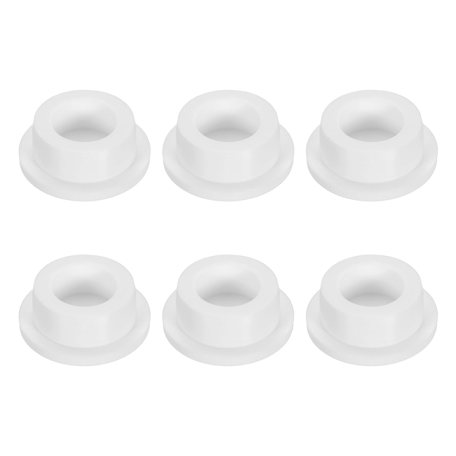 sourcing map 6Pcs White Plug Holes, Waterproof Rubber Button Plug for 28mm / 1.1" Hole Bottles Pipes End Caps Round Sealing Plugs Flexible Rubber Stoppers