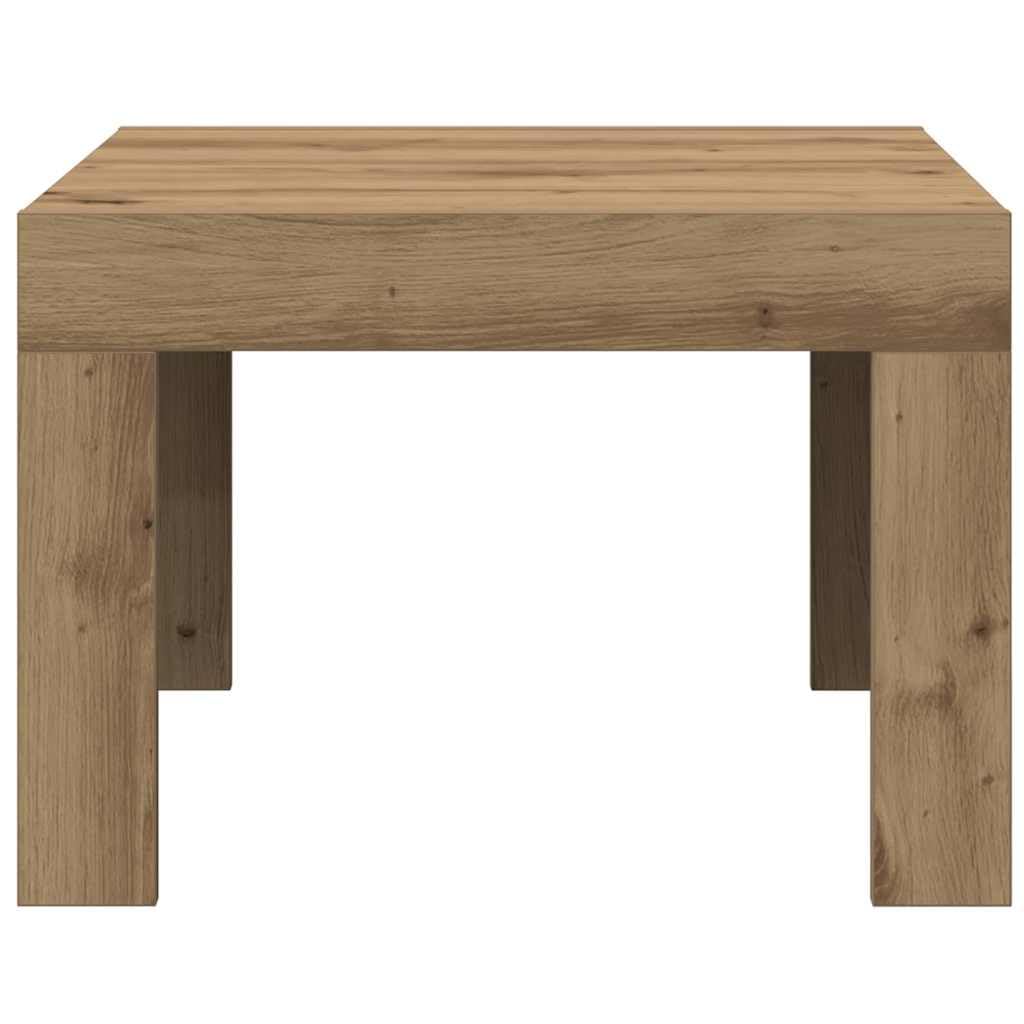 vidaXL Table Basse Chêne Artisanal 50 x 50 x 35 cm Bois d'ingénierie, Table Basse Moderne, Design Élégant, Bois Ingénierie, Surfaces Pratiques, Meuble Polyvalent, Décoratif