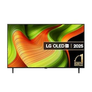 LG OLED48B56LA 48-Inch OLED AI 4K UHD Smart TV, (α8 AI Processor, Dolby Atmos, Freeview Play and Amazon Alexa, 120Hz) [Model 2025]
