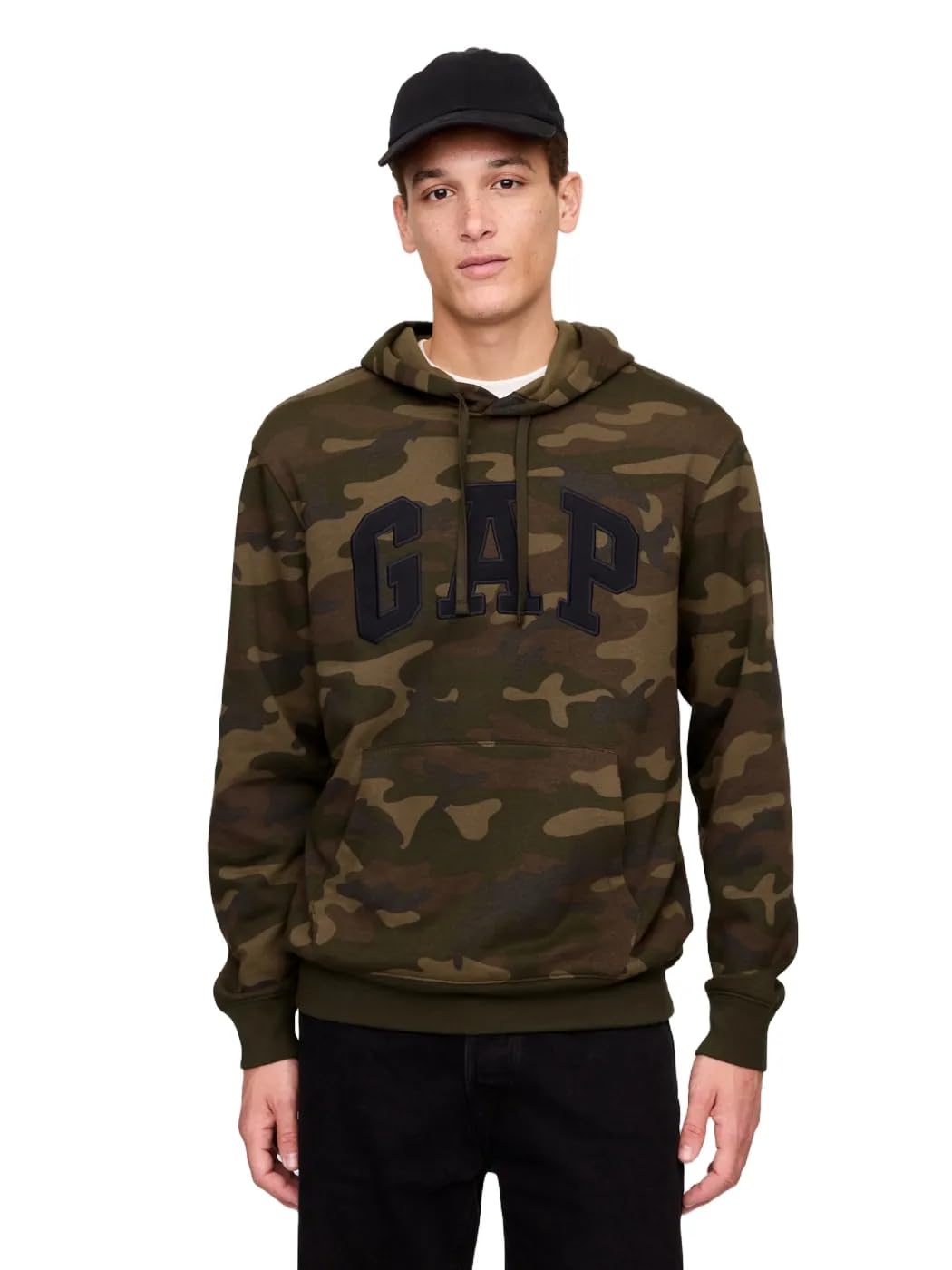 

                                                    GAP Mens Logo Heritage Hoodie Hooded Fleece Pull O