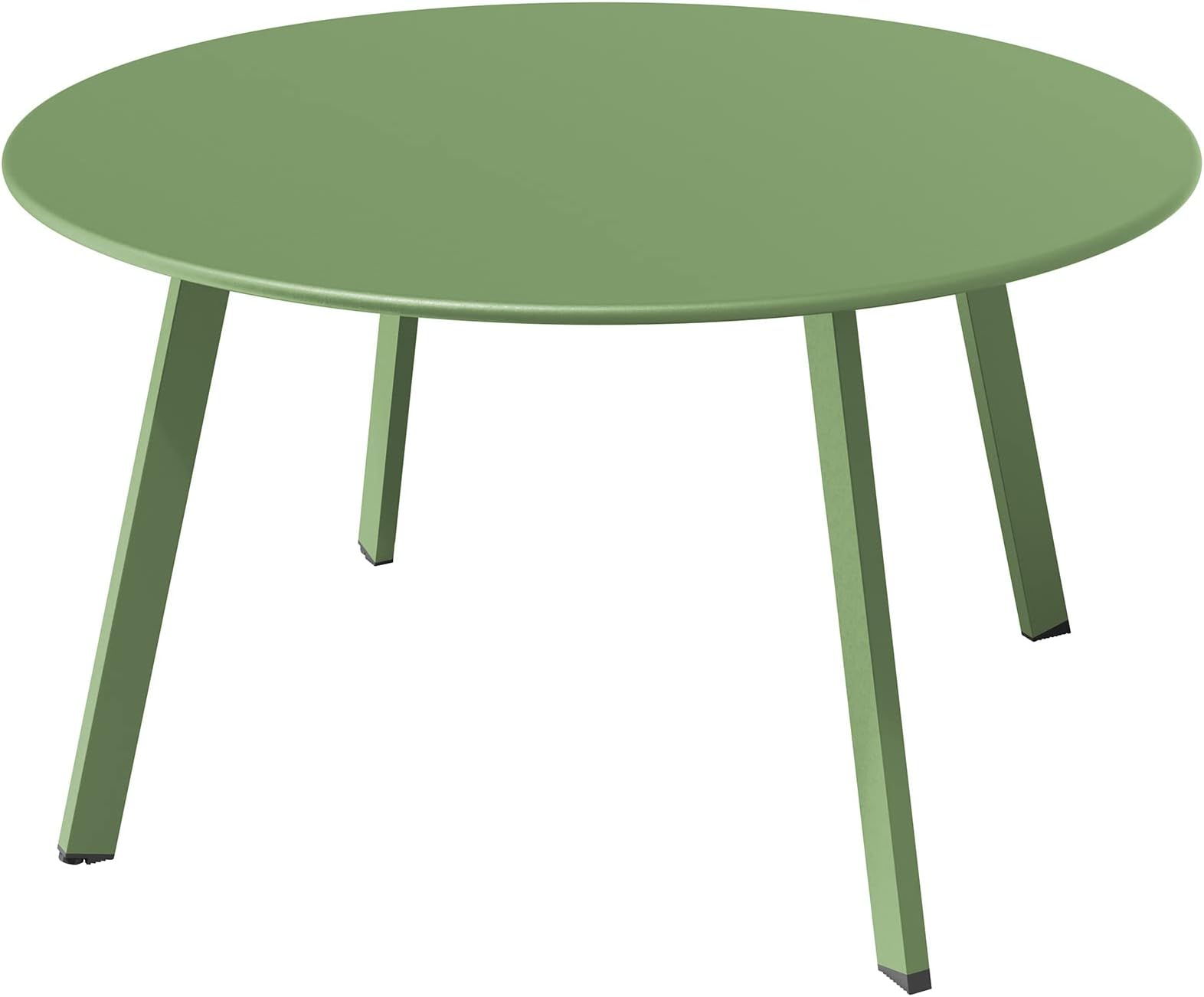 Grand patio Coffee Table Side Table Round End Table for Outdoor 70CM X 70 CM Lightweight Beside Table for Garden Terrace Living Room Office Outdoor Indoor Balcony-Sage Green