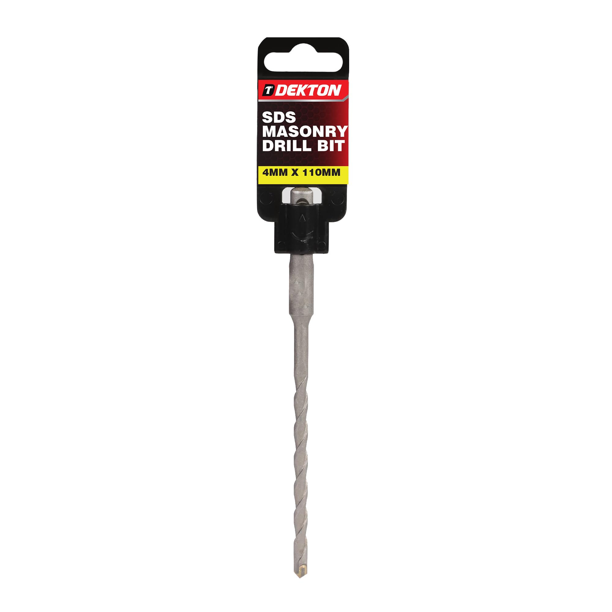 Dekton SDS Masonry Drill Bit 4mm x 110mm | Heavy Duty for Block, Brick & Concrete | Precision Drill Bit for Accurate Holes | Durable Construction for Tough Materials | Ideal for Professional & DIY Use