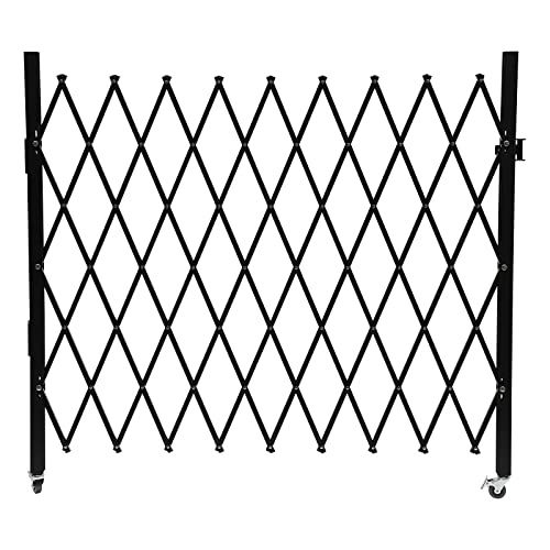 Single Folding Security Gate 4.27'H x5.91'W Folding Door Expand Gate Security Scissor Gates Accordion Security Gate with Padlock for Basements Garages Storefronts Factories