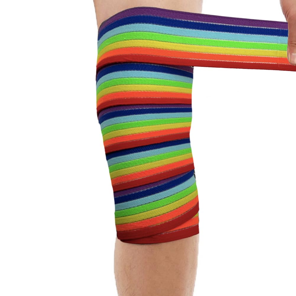 Extra Long Elastic Knee Wrap Compression Bandage Brace Support for Legs, Plantar Fasciitis, Stabilising Ligaments, Joint Pain, Squat, Basketball,