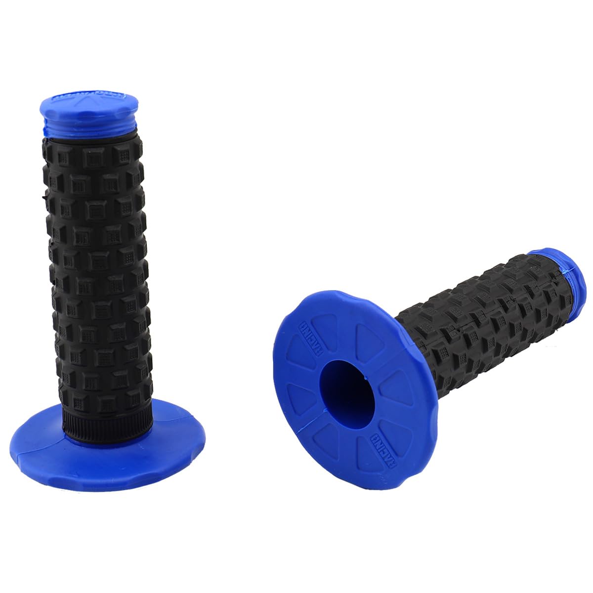 Universal Handle Grips Motorcycle Grips Dirt Bike Grips-Soft Rubber Grip Compatible with Kawasaki KX60 KX125 KX250F KLX110 KLX125 Suzuki DRZ125L DR650 YZ250F WR250R TTR110 CR80R CRF150R (blue1)