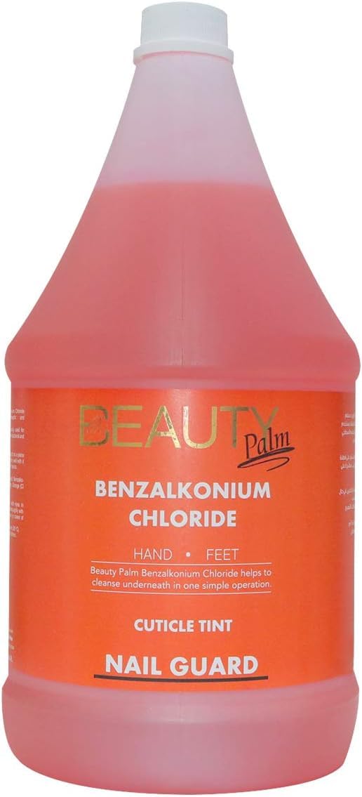 Beauty Palm Benzalkonium Chloride Cuticle Tint, Deep Nail Cleansing I Coloring and Sanitizing I Nail Guard (1Gallon, Orange)