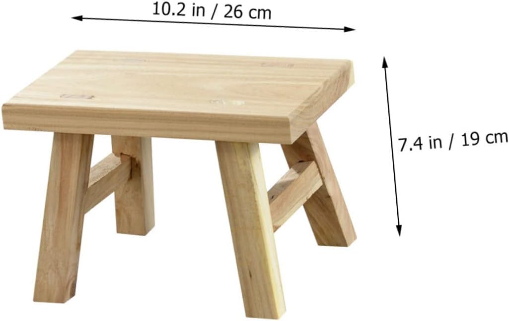 Comfortable Boy Girl Low Stool for Easy Shoe Changing Cute Step Stool for Boys and Girls Safe Stable and Easy to Clean for Bathroom Kitchen and Potty Training Retro Design Height