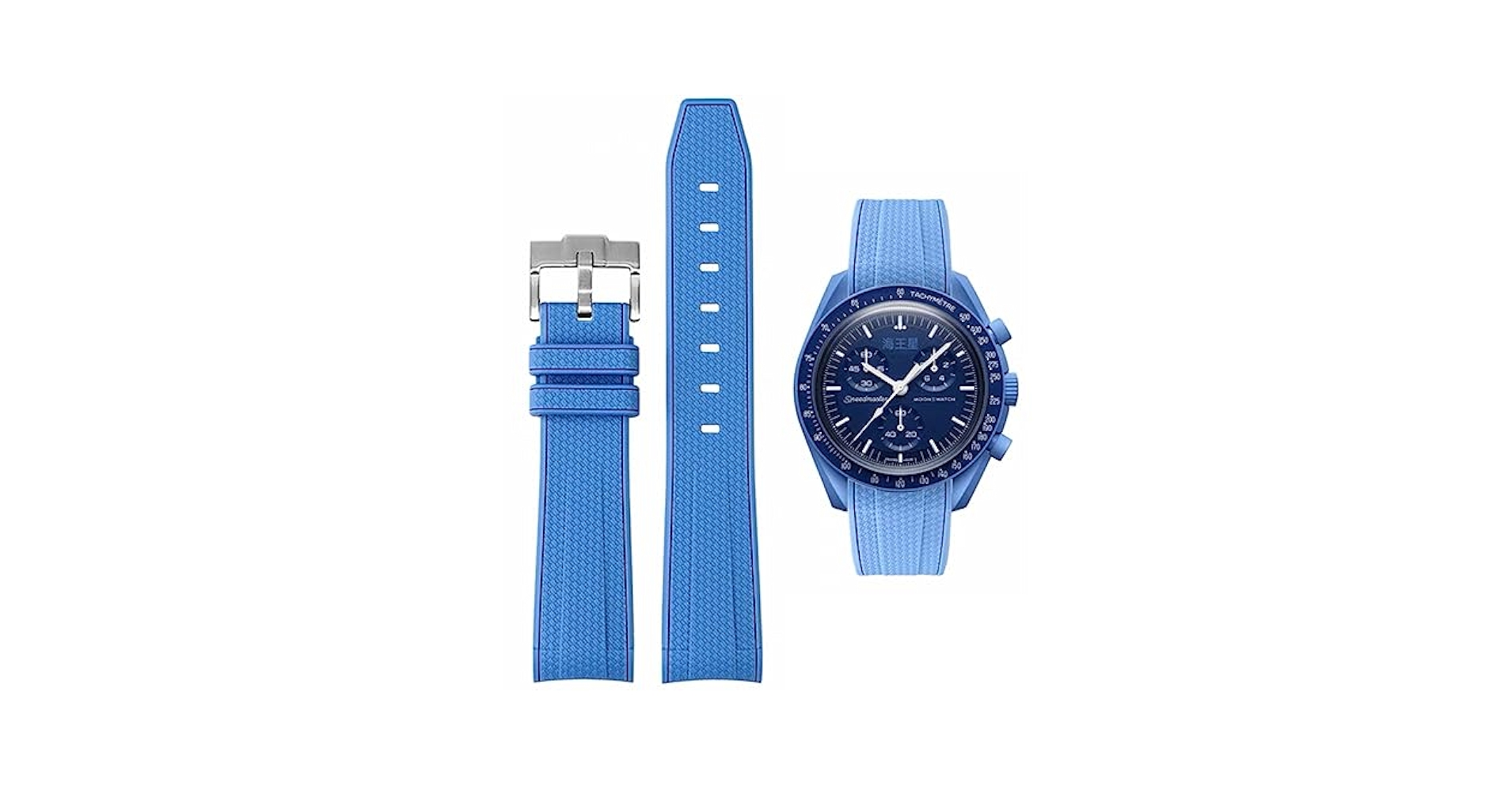 OMEGA Speedmaster Moon Watch 水色 シリコンバンド OMEGA Speedmaster Moon Watch 水色 シリコンバンド