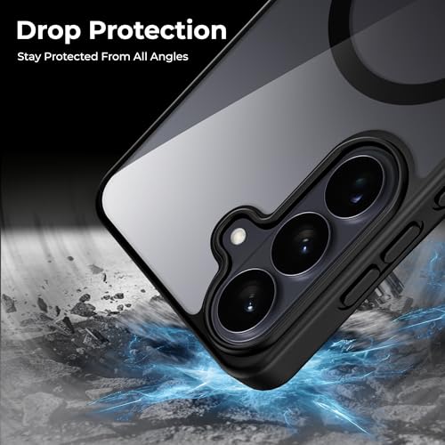 Image of A rtistque Clear Back Cover Case for Samsung Galaxy S26 5G | Mag-Safe| Acrylic | Shockproof TPU Protective Design | Samsung Galaxy S26 Back Cover Transparent - Black Bumper