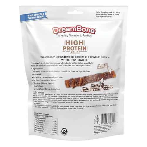 Image of DreamBone High Protein Rolls Rawhide-Free Dog Treats, 0.88 Ounce (Pack of 70)