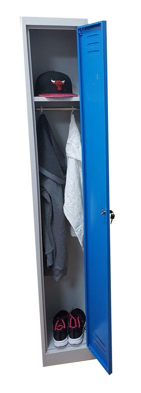 Armadio Armadietto spogliatoio in metallo SLIM SALVASPAZIO dim.cm.30x30x180h anta Arancione