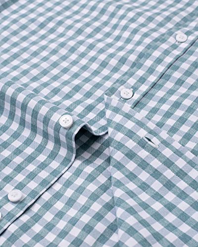 Image of Alimens & Gentle Mens Solid Oxford Shirt Long Sleeve Dress Shirt Work Casual Button Down Shirts with Pocket