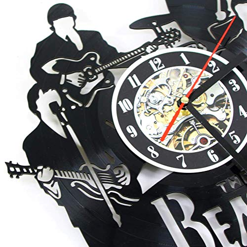 LittleNUM Horloge Murale en carnet de Vinyle, Horloge Murale silencieuse, Horloge Murale créative, Horloge Murale de la… - Les Beatles, Paul McCartney, John Lennon, RIngo Starr, George Harrison LittleNUM Horloge Murale en carnet de Vinyle, Horloge Murale silencieuse, Horloge Murale créative, Horloge Murale de la… – Image 3