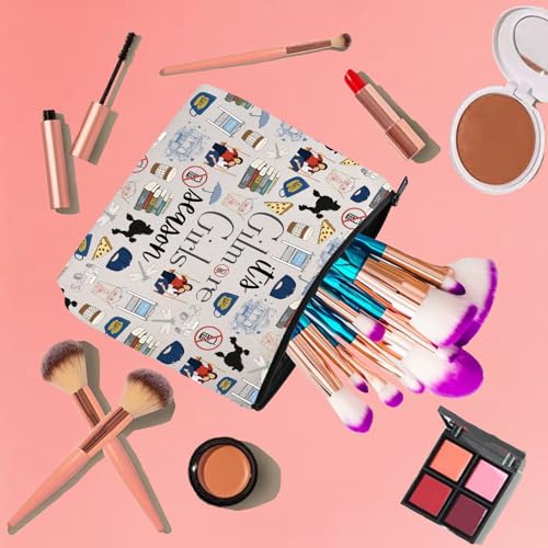 KUIYAI TV Show Merchandise Cosmetic Bag Luke’s Coffee Gift Rory Lorelai Lovers Gift It’s Season Makeup Bag Gift (GilmoSeasonMup)2