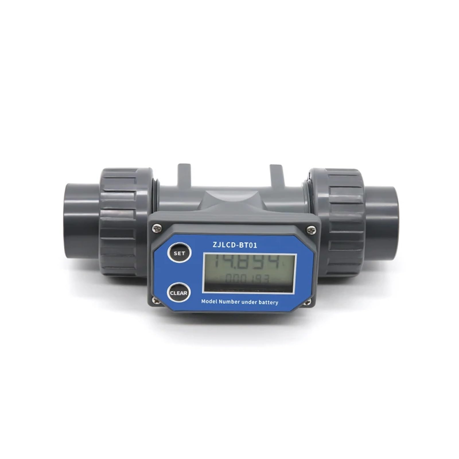 caudalímetro de líquidos, Medidor de flujo de líquido 1 "1-1/2" 2 "2-1/2" 3 "Medidor de flujo de turbina Medidor de flujo electrónico de pantalla digital LCD de PVC for riego de granjas/jardín(2",With