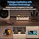 Douk Audio 2-Kanal Bluetooth Vakuumröhren Vorverstärker, Hi-Fi Kopfhörer-Verstärker, USB-DAC PC-Soundkarte, Drahtloser Empfänger Audio Preamp mit VU-Meter, Optisch, Koaxial, APTX, LDAC, DSD256, Fernbe