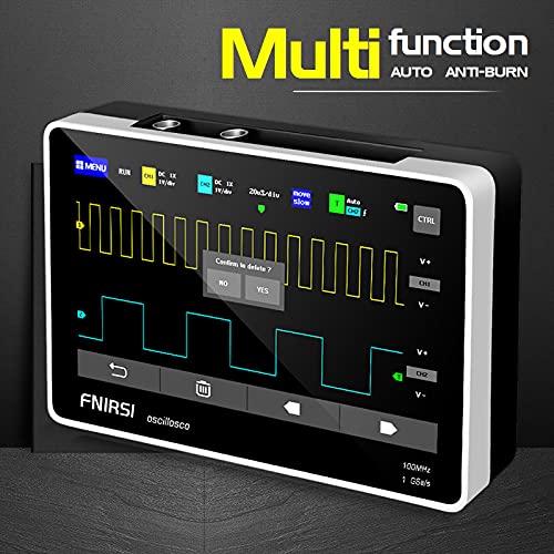 QDTimes Oscilloscope FNIRSI-1013D Digital Oscilloscope Dual Channel 100M Bandwidth 1GS Sampling Rate Mini Tablet Digital Oscilloscope(FNIRSI-1013D)